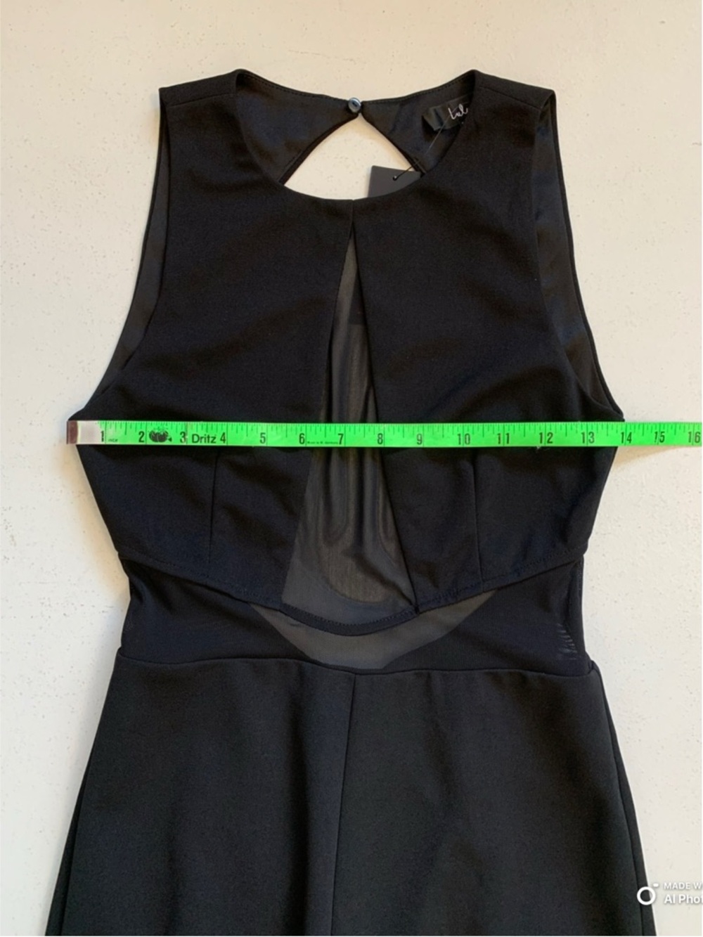 Lulus Small Alluring Perfection Black Mesh Cutout Backless Jumpsuit NWT Formal - Picture 13 of 17